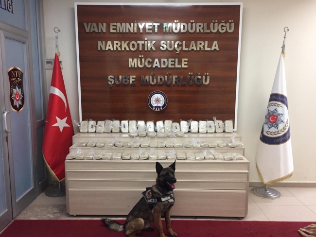 Van'da koyun yüklü kamyondan 32 kilo eroin çıktı